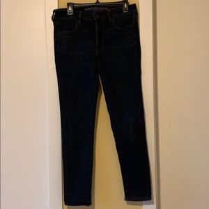 American Eagle dark wash high rise jegging